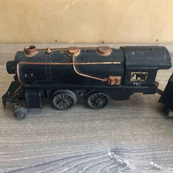 For Parts Prewar American Flyer O Gauge #401 2-4-4 Locomotive & #564 Coal Tender - Picture 2 of 15